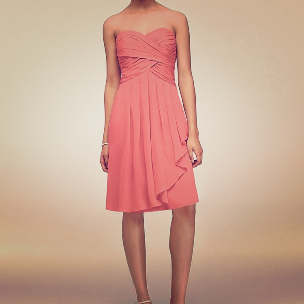 David’s Bridal Crinkle Chiffon Dress
